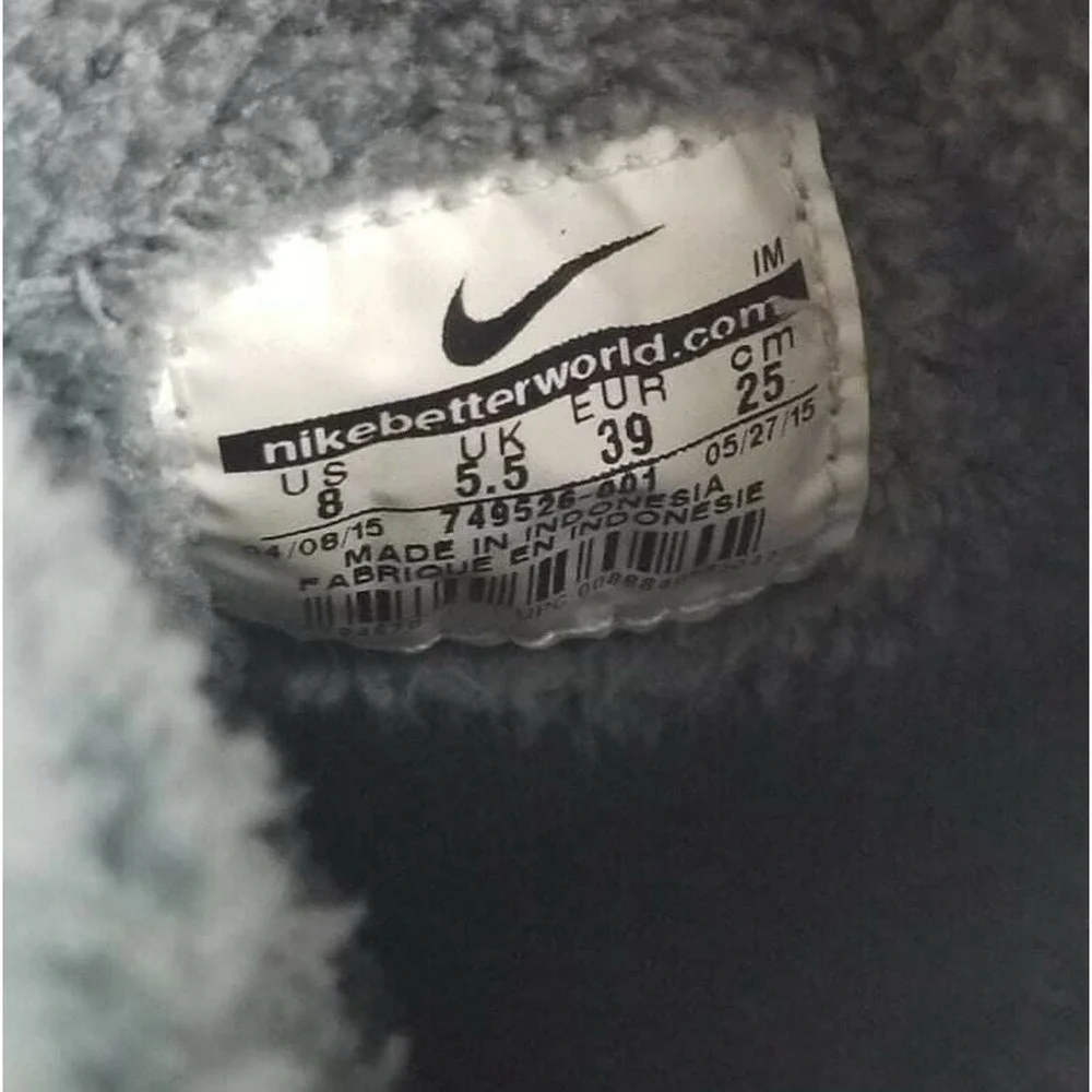 Nike Women's Facile Black & Gray Mid Calf Winter Boot US 8 Shearling Rain boot - Picture 11 of 12